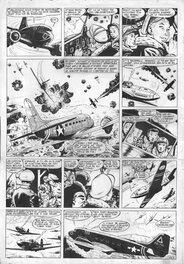 Victor Hubinon - Buck Danny: "Les Tigres Volants" - Planche originale