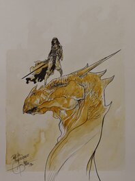Benoit Dellac - Dragon - commission - Original Illustration