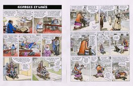 Daniel Goossens - Georges et Louis romanciers: "Panique au bout du fil"-PL 25 et 26 - Comic Strip