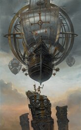 Didier Graffet - Le Nouveau Monde, version Steampunk - Original Illustration