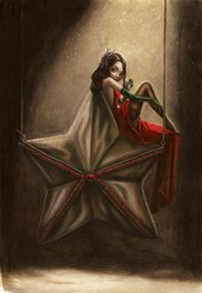 Benjamin Lacombe - Olivia Ruiz: "Swinging Christmas" - Illustration originale