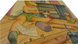 Une autre vue, celle de l'oeil de l'enfant contemplant le dessin au mur. Une autre vue, celle de l'oeil de l'enfant contemplant le dessin au mur.