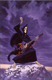 Paul Kidby - Rock and Roll Death - Illustration originale