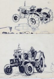 Raymond Poïvet - Tracteurs - Œuvre originale