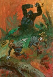 Yoann - Spirou et Fantasio dans la jungle - Illustration originale