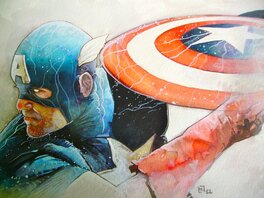 Fabrice Le Hénanff - Captain América - Illustration originale