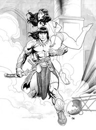 Frank Cho - Conan "The prize" - Illustration originale