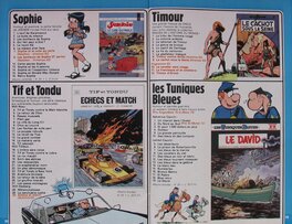 Catalogue Dupuis 1983 au moment de la réédition des Sophie