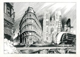 François Schuiten - Jonction Express - Original Illustration