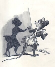 Eugène Gire - Gire - Huipatte et Hurrar  1945 - Illustration originale