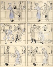 Henri Dangon - Dangon - Scène de café - Comic Strip