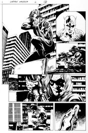 Steve Epting - Captain America #6 p18 (1ère apparition du Soldat de l'Hiver) - Planche originale