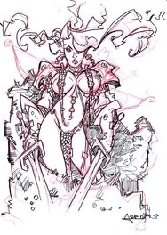 Azpiri - Azpiri - Red Sonja Prelim - Original Illustration