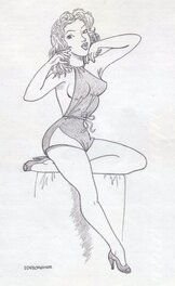 Daniël Desorgher - Pin up style années 50 - Original Illustration