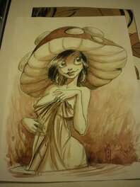 Wilmaury - Femme champignon - Illustration originale