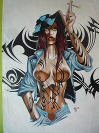 unknown - Femme au chapeau - Original art