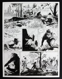 Planche originale - Hermann, Comanche, Et le diable hurla de joie