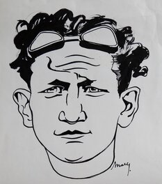 Marc Sleen - Tour de France - Jacques Geus - 2x champion de Belgique - Illustration originale