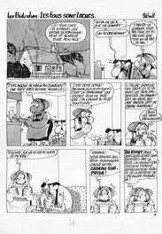 Binet - Les Bidochon - Tome 9: "les fous sont lâchés!" - Planche originale