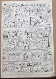 Francis Josse - Bertrand le Preux - protohistoire de la BD ... - Planche originale