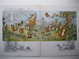 Willy Vandersteen - Vandersteen schets en kleur - Planche originale