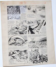 Eugène Gire - 1947 - Le sel de la baleine - planche 7 des mille et unes nuits - Parue dans Vaillante - Comic Strip