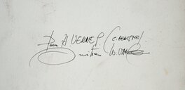 Dédicace manuscrite de William Vance à Charles-Henri Dewisme … qui n’est qu’autre qu’Henri Vernes. Dédicace manuscrite de William Vance à Charles-Henri Dewisme … qui n’est qu’autre qu’Henri Vernes.