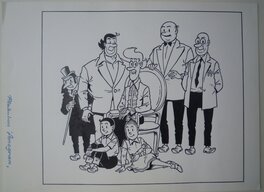 Paul Geerts - Suske en Wiske - platenhoes fonogram - Illustration originale