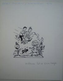 Paul Geerts - Suske en Wiske - vignet Toffe Tiko - Illustration originale