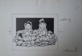 Tekening verzamelmap 3 - Lezen met suske en wiske  1964