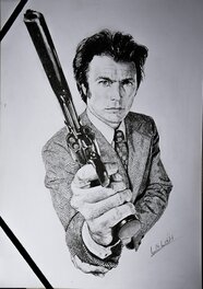 Laurent Houpert - Clint Eastwood "Dirty Harry" - Illustration originale