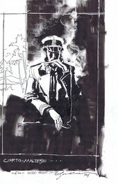 Bill Sienkiewicz - Corto Maltese by Bill Sienkiewicz - Illustration originale