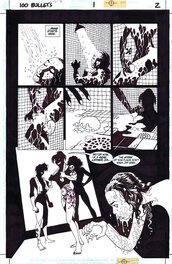 Eduardo Risso - 100 Bullets #1 page 2 Shower Scene by Eduardo Risso - Illustration originale