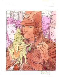 Moebius - City of Fire illustration - Original Illustration