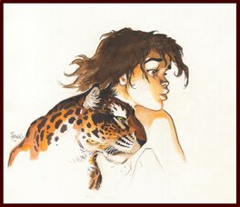 Frank Pé - Manon et sa panthère 1 - Original Illustration