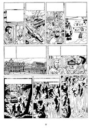 Gilles Chaillet - Lefranc album L´ arme absolue, page 33 - Planche originale