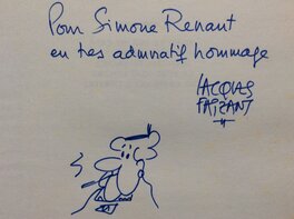 Vieille dame - Dédicace à l'actrice Simone Renant