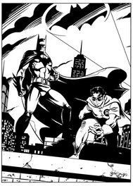 Chris Malgrain - Batman et robin par chris malgrain - Illustration originale