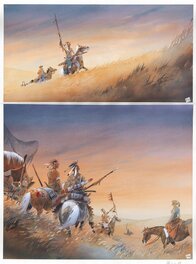 Patrick Prugne - Pawnee, Planche originale couleur 71 - Planche originale