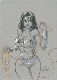Bruno Bessadi - Wonderwoman - Illustration originale