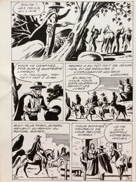 André Oulié - Les aventures de Zorro - Au bord de l'abîme - Planche originale