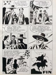 André Oulié - Les aventures de Zorro - Au bord de l'abîme - Planche originale