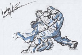 Carlos Pacheco - The fight. - Original art