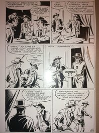 André Oulié - Les aventures de Zorro - Justice de l'ouest - Planche originale