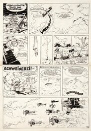 Raymond Macherot - Kurt von Bütagas - planche 2 - récit inédit non finalisé - Planche originale