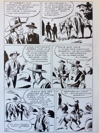 André Oulié - Les aventures de Zorro - Justice de l'ouest - Planche originale