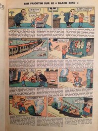 Planche originelle avec texte en composition et avant découpage ! Planche originelle avec texte en composition et avant découpage !