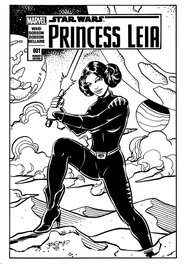 Chris Malgrain - Princess leia star wars par chris malgrain - Illustration originale