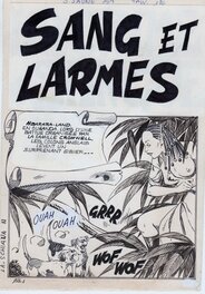 Alberto Del Mestre - Sang et larmes - La Schiava n° 37 (série jaune n°142) - Planche originale