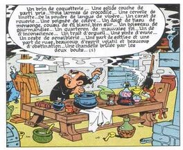 Le laboratoire de Gargamel in « La Schtroumpfette », 1967. Le laboratoire de Gargamel in « La Schtroumpfette », 1967.